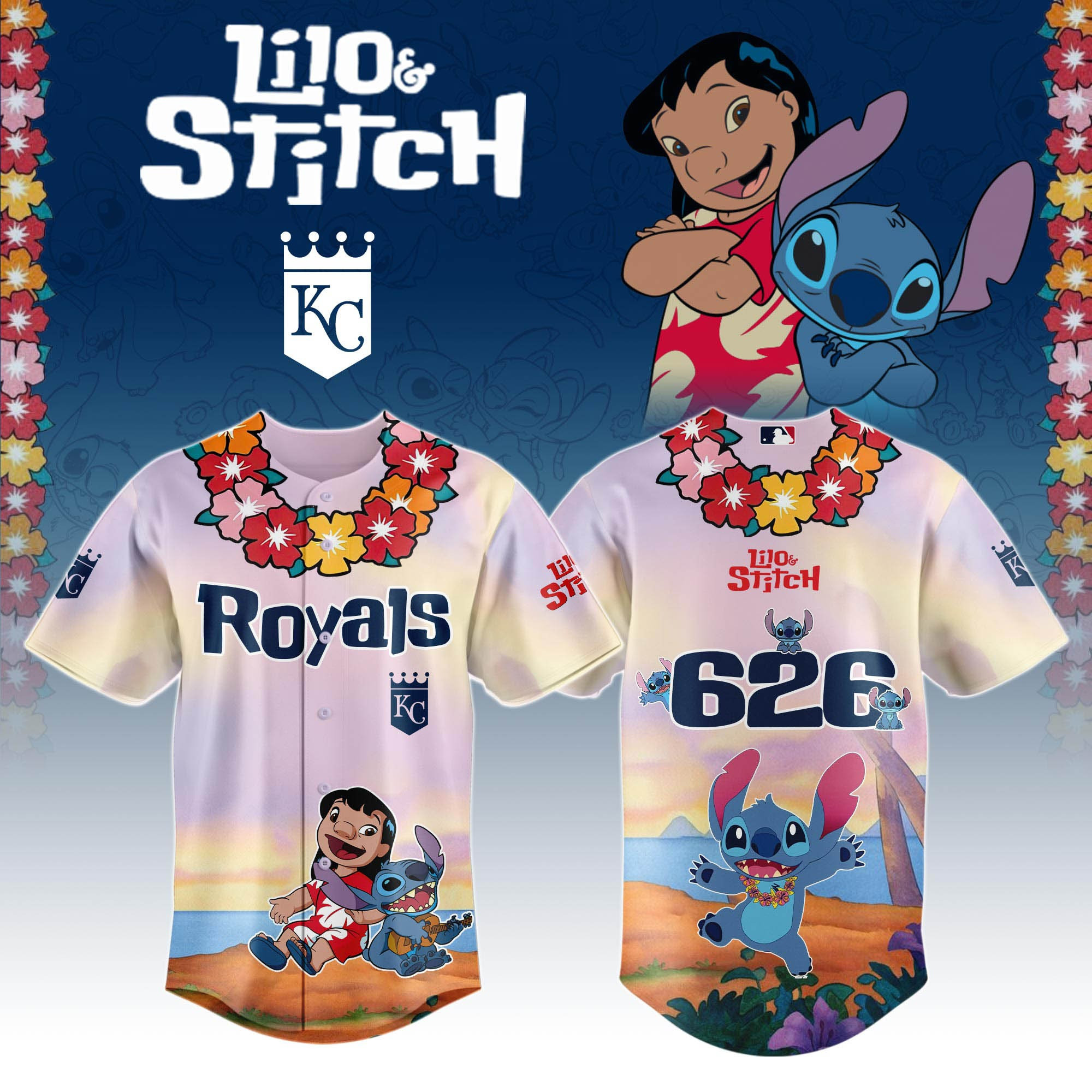 Lilo And Stitch If Kansas City Royals Special Edition Baseball Jersey