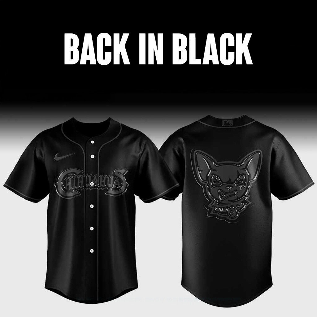 El Paso Chihuahuas X Back In Black 2025 Baseball Jersey For Men And Women