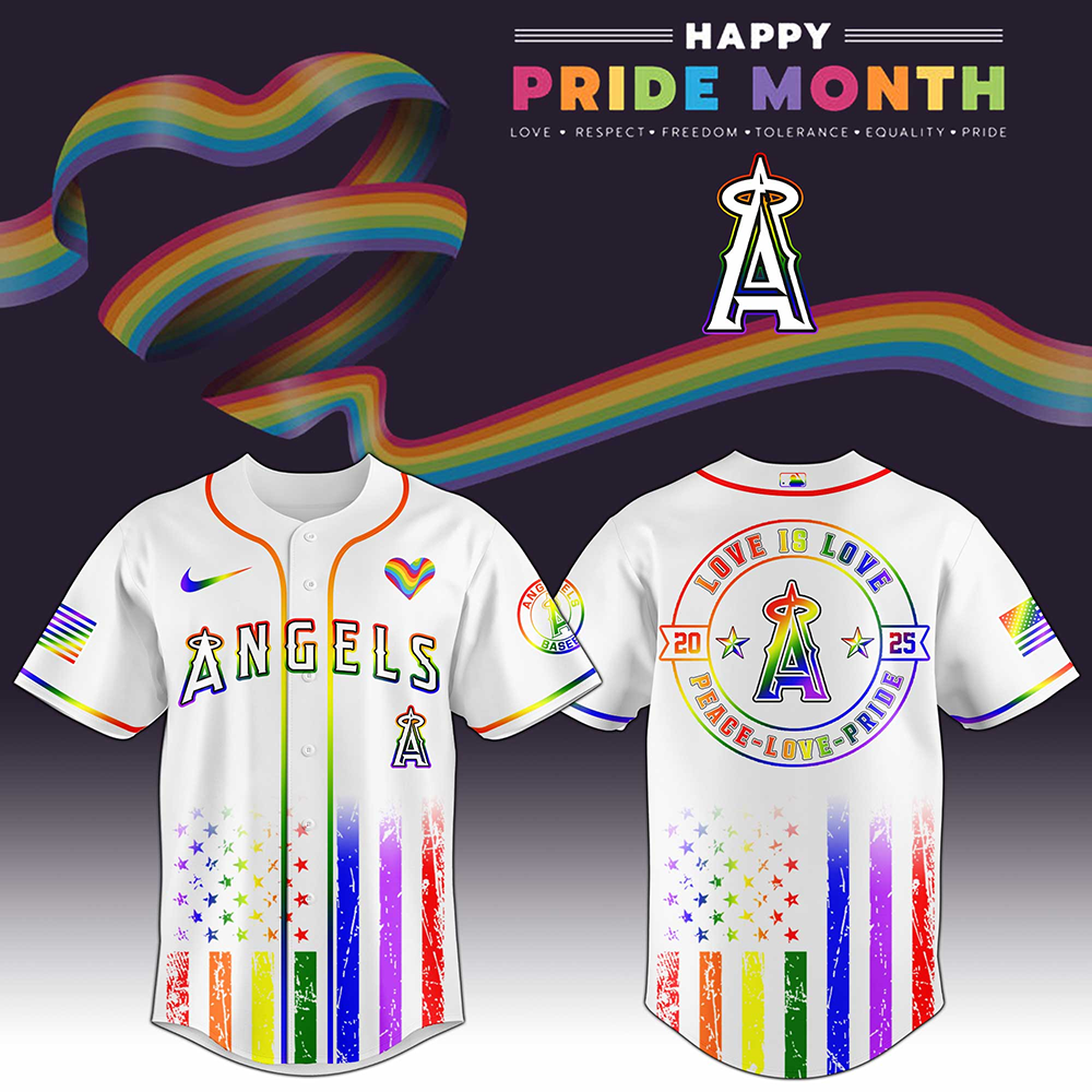 Los Angeles Angels MLB x Happy Pride Month 2025 Baseball Jersey