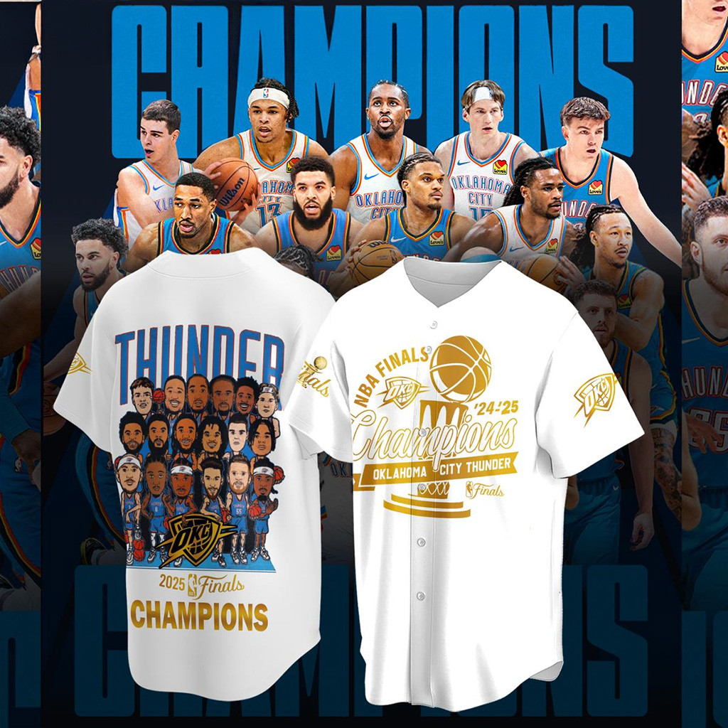 OKC Thunder Championship Baseball Jersey For Men And Women