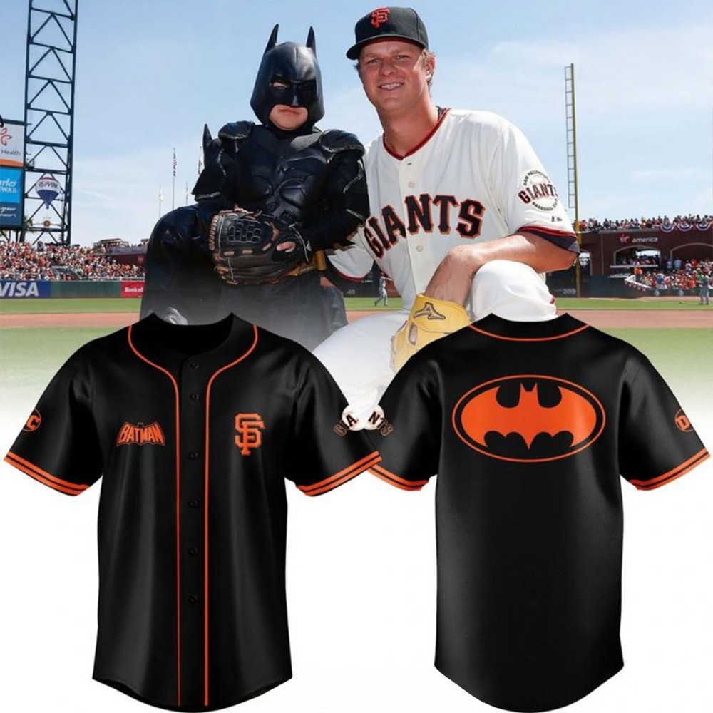 San Francisco Giants x Batman DC Special Baseball Jersey For Fans