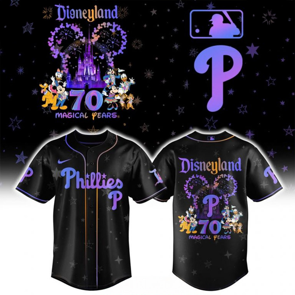 Philadelphia Phillies Dsny Land 70th Magical Years Special Baseball Jersey