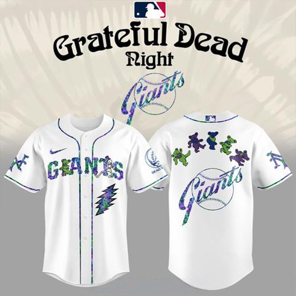 San Francisco Giants x Grateful Dead Dancing Bears Night Baseball Jersey For Men And Women