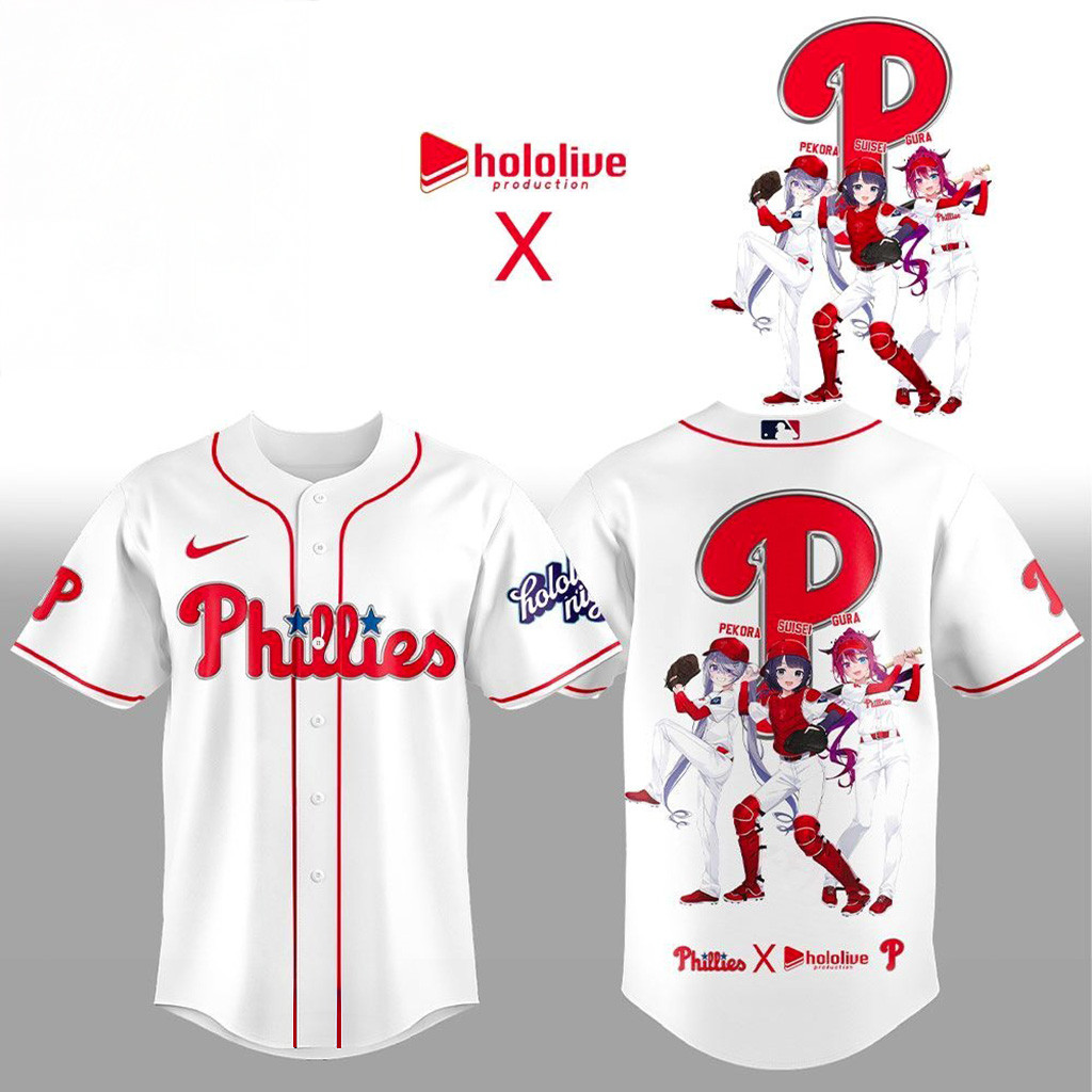 Philadelphia Phillies X Hololive Night Collaboration MLB Baseball Jersey