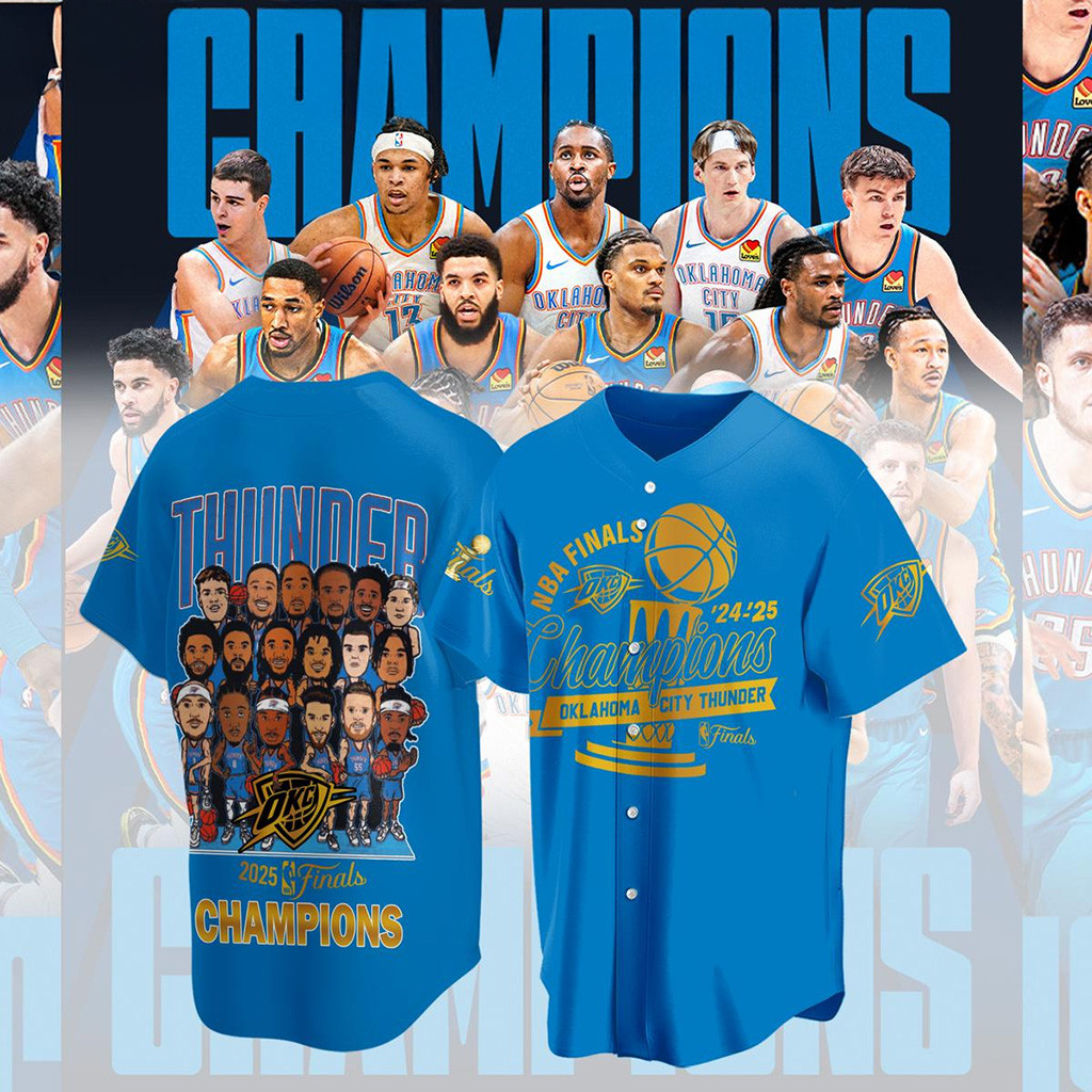 Oklahoma City Thunder NBA Finals Best Team Baseball Jersey