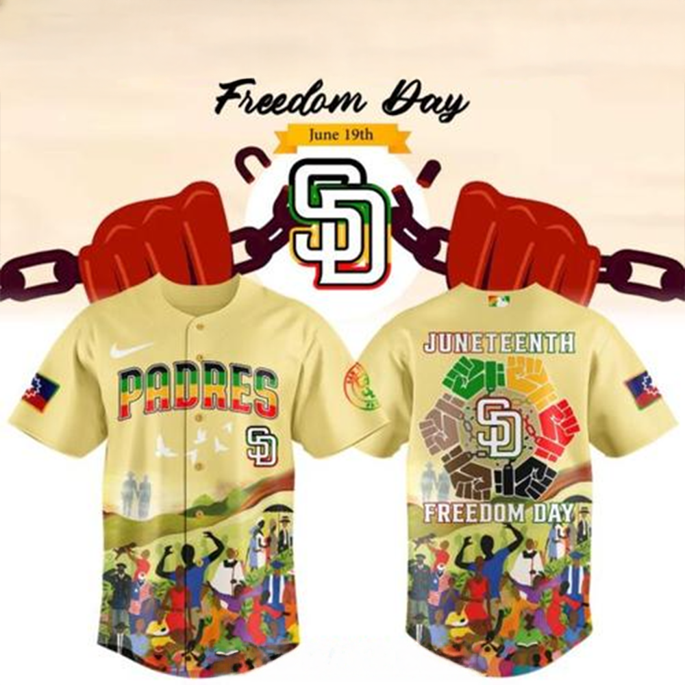 San Diego Padres Juneteenth Freedom Day 2025 Baseball Jersey