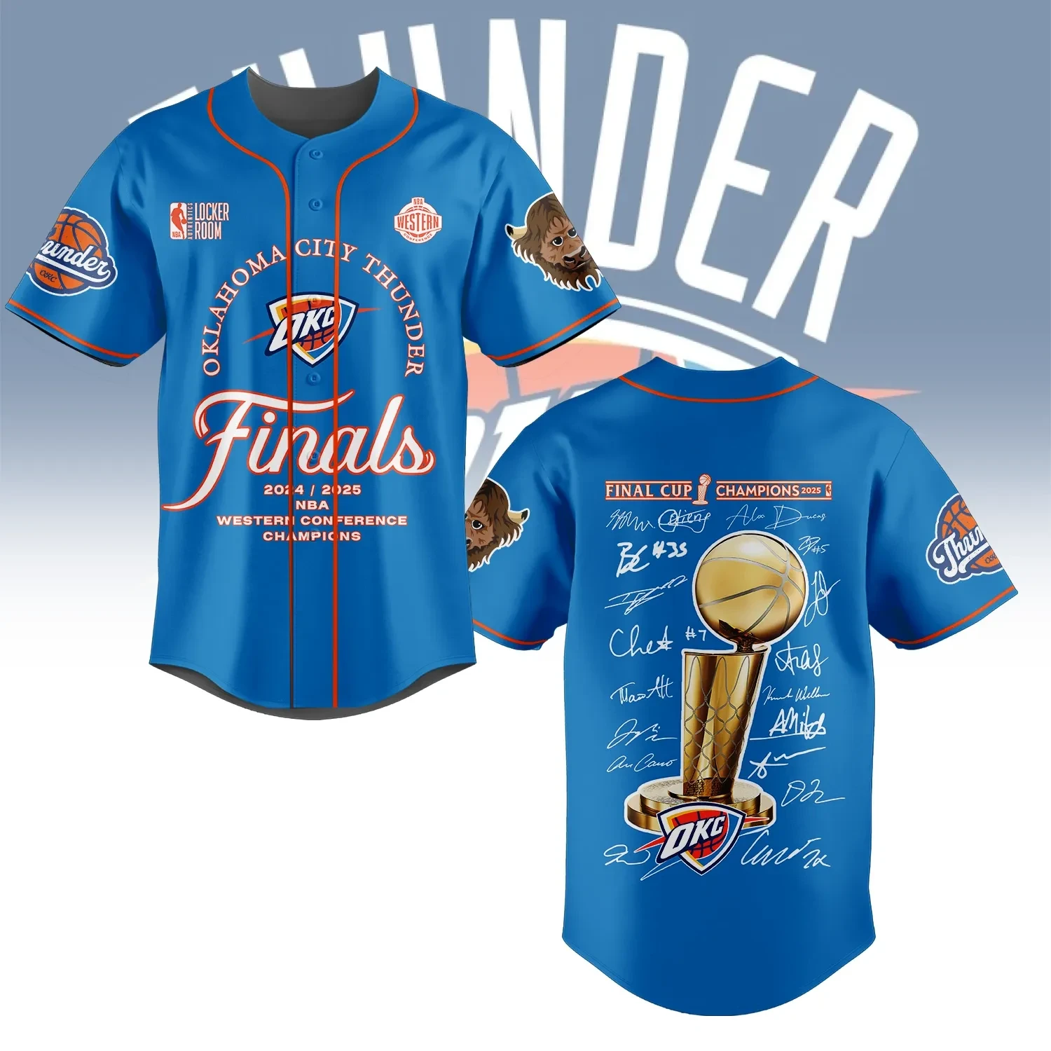 Oklahoma City Thunder NBA Baseball Jersey For Men And Women