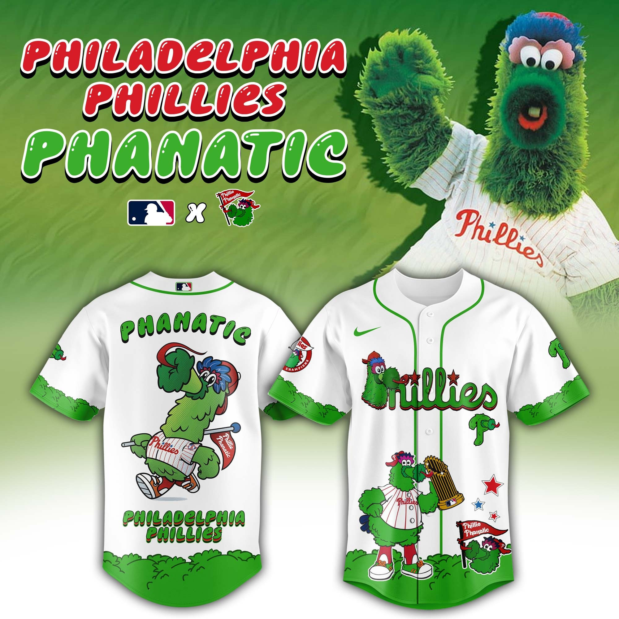 Philadelphia Phillies Phillie Phanatic Baseball Jersey For Men And Women