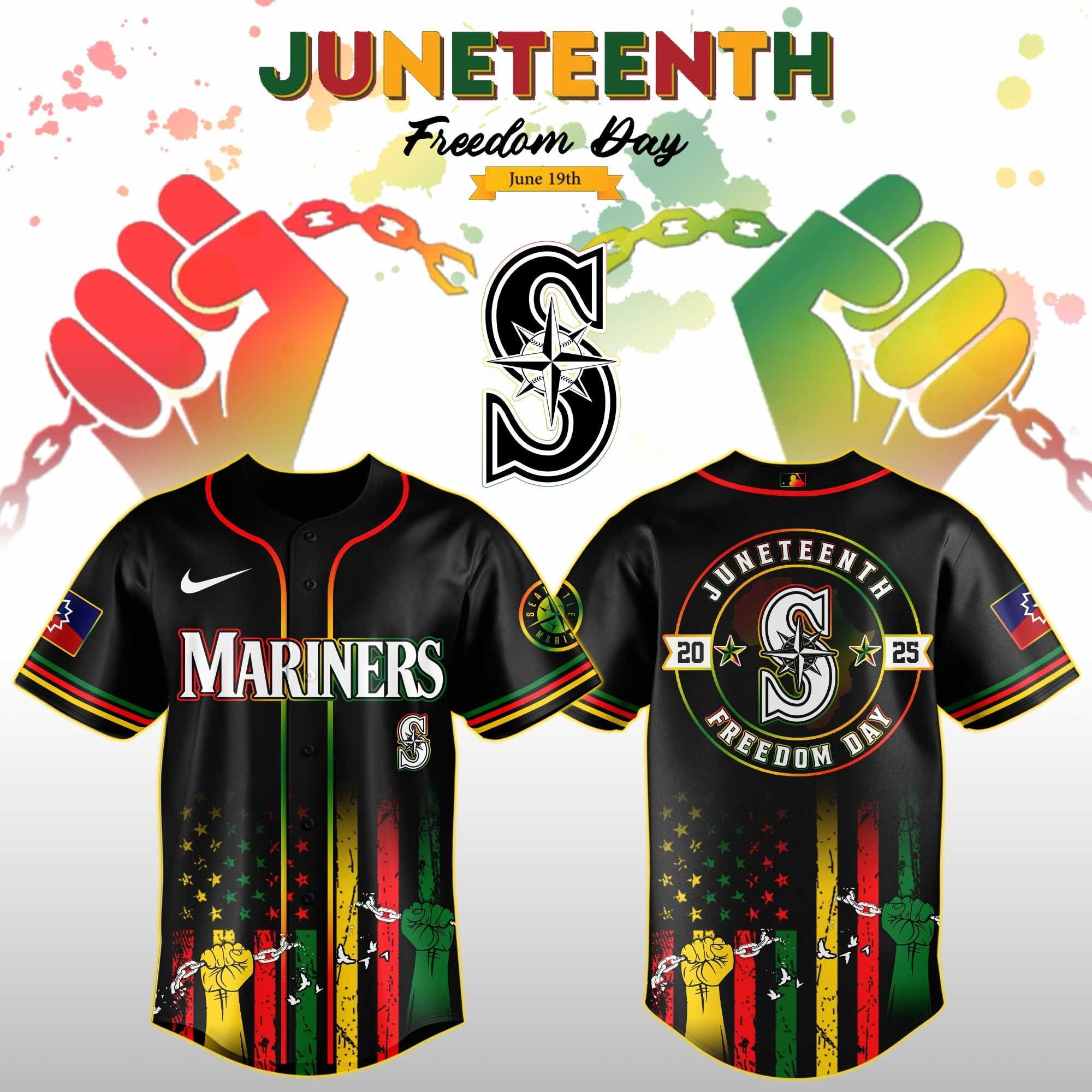 Seattle Mariners Juneteenth Day 2025 Special Baseball Jersey