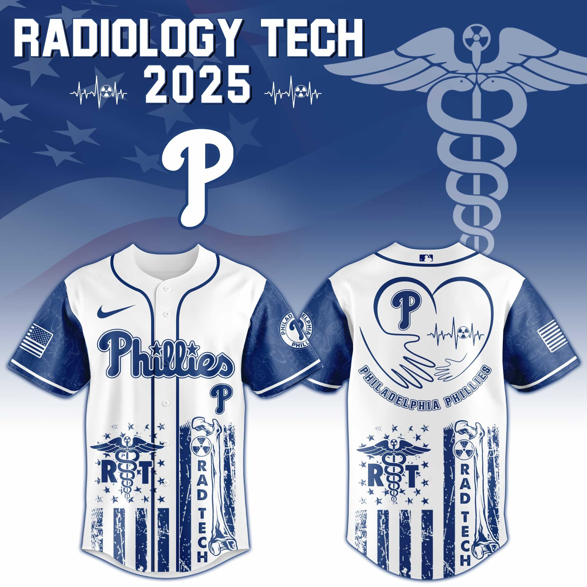 Philadelphia Phillies x Radiology Tech Night Exclusive Design Baseball Jersey For Men And Women