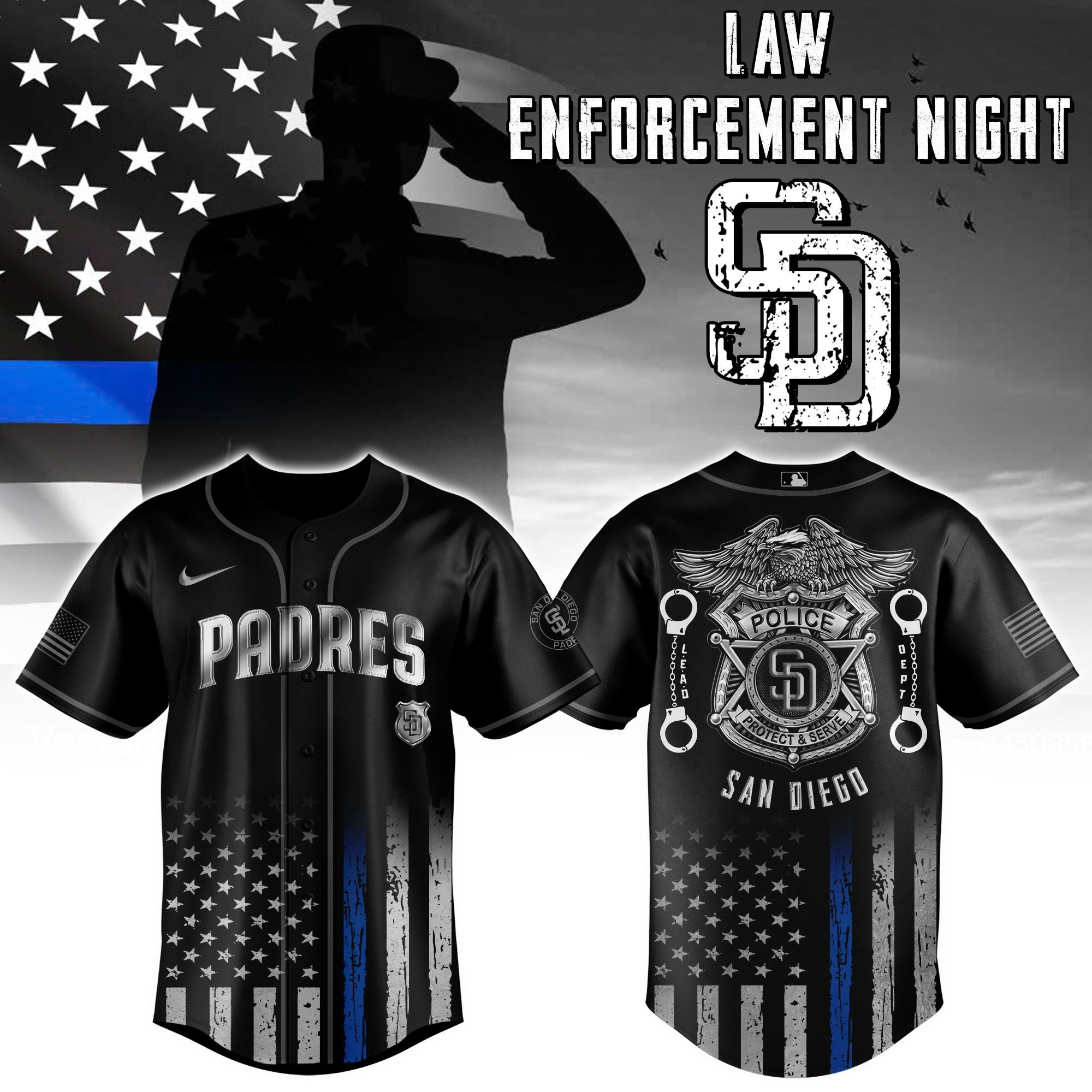 San Diego Padres MLB x Law Enforcement Night Edition Baseball Jersey For Men And Women