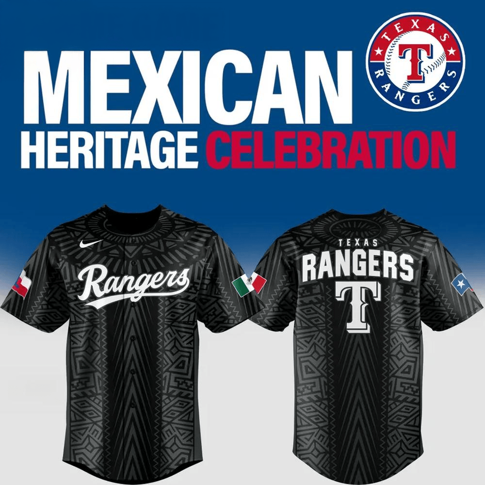 Texas Rangers Mexican Heritage Celebration Baseball Jersey For Men And Women
