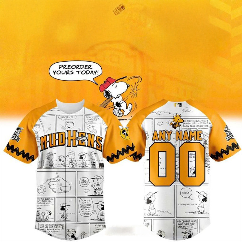 Toledo Mud Hens Milb X Peanuts 2025 Baseball Jersey