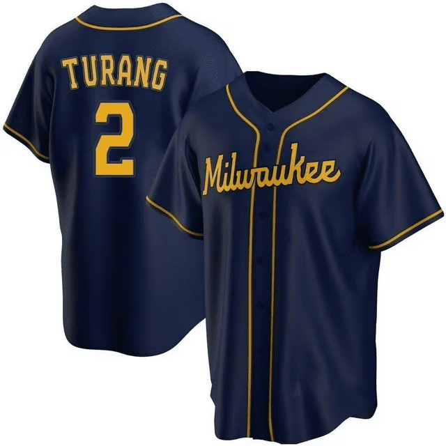 Brice Turang #2 Milwaukee Brewers Jersey Player Classic For Sports Fans Gear