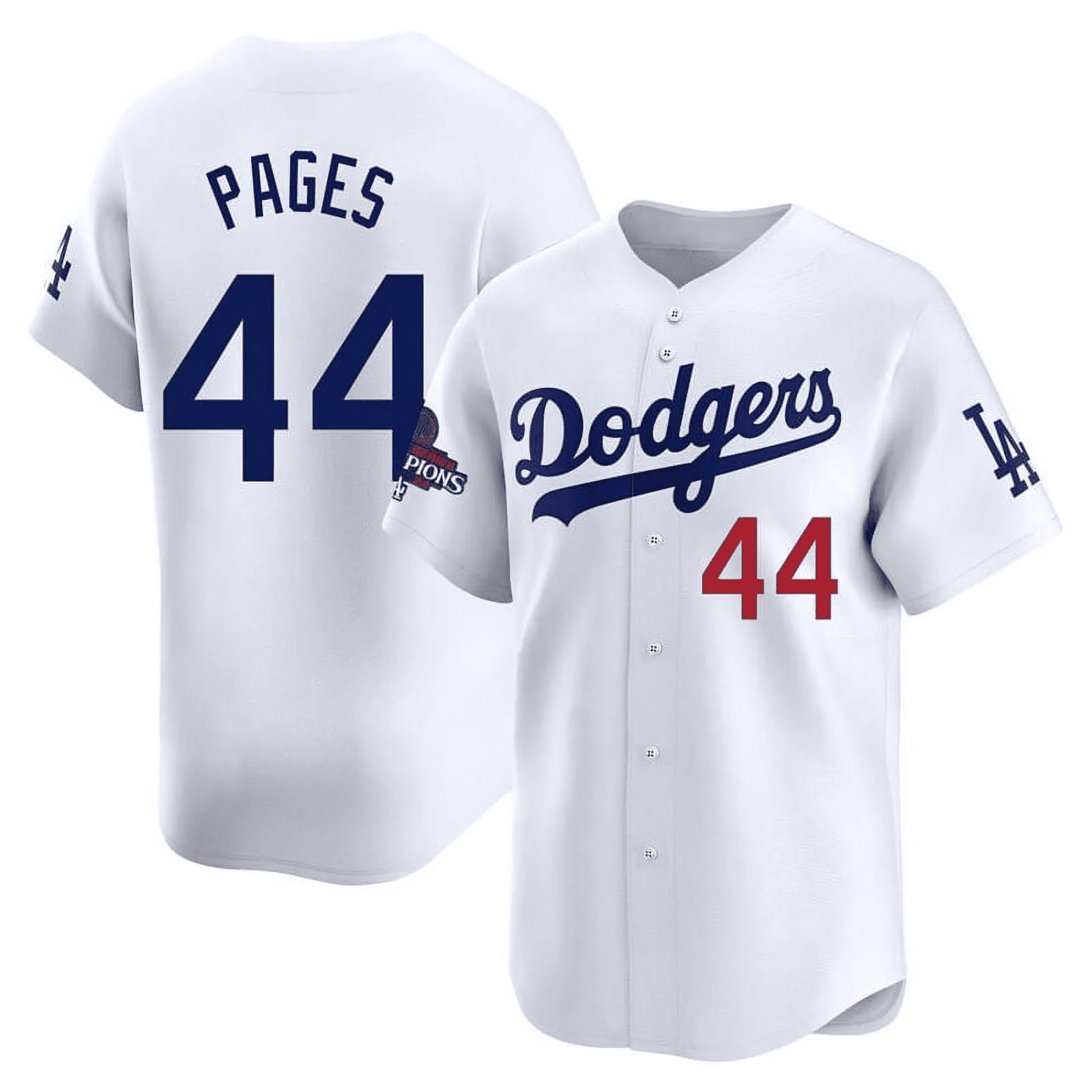 Andy Pages #44 Los Angeles Dodgers Jersey Classic Short Sleeved Baseball Team Game