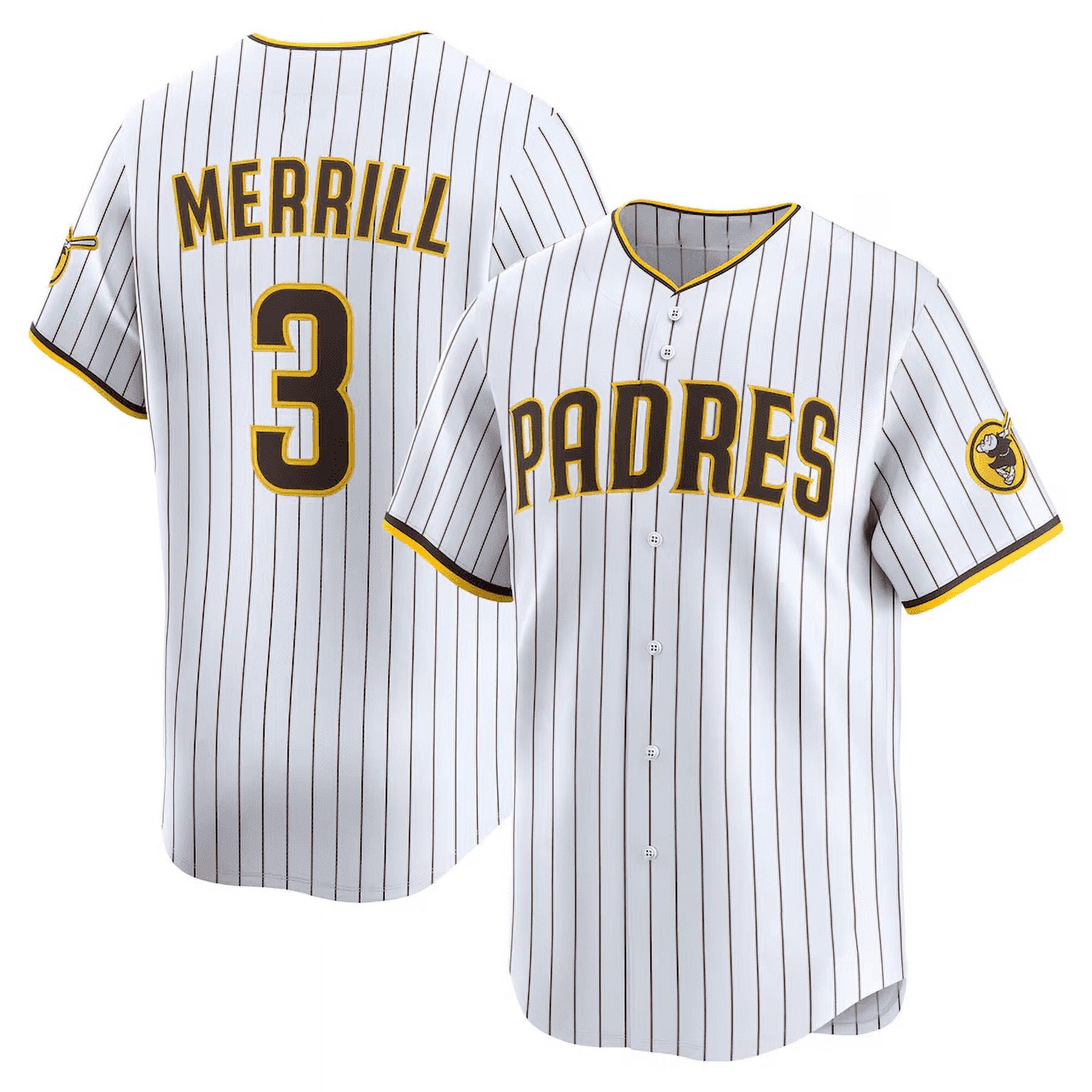 Jackson Merrill #3 San Diego Padres Jersey Baseball Team Player Classic Sports