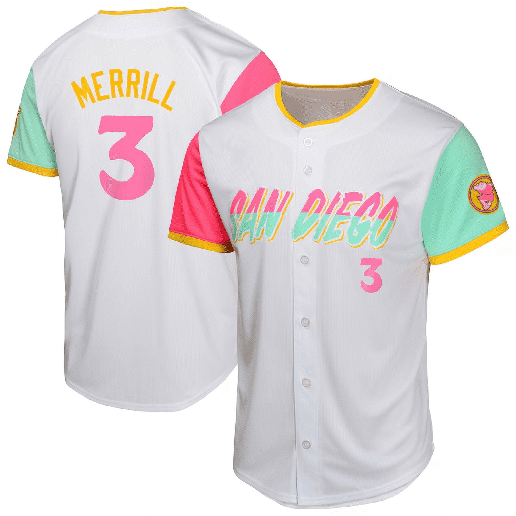 Jackson Merrill #3 San Diego Padres Jersey Player Classic For Sports Fans Gear