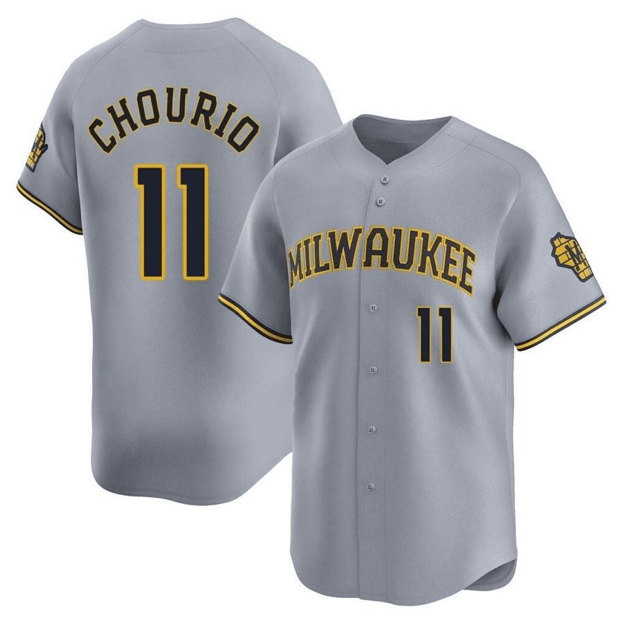 Jackson Chourio #11 Milwaukee Brewers Jersey Baseball Team Club Short Sleeves Player Game