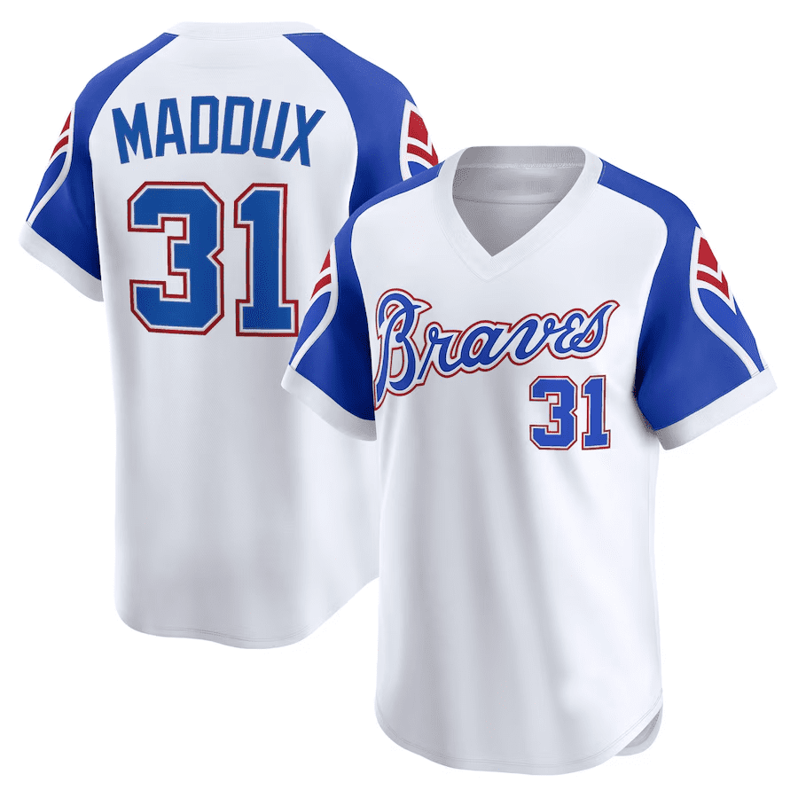 Greg Maddux #31 Atlanta Braves Jersey Team Player Classic For Sports Fans Gear