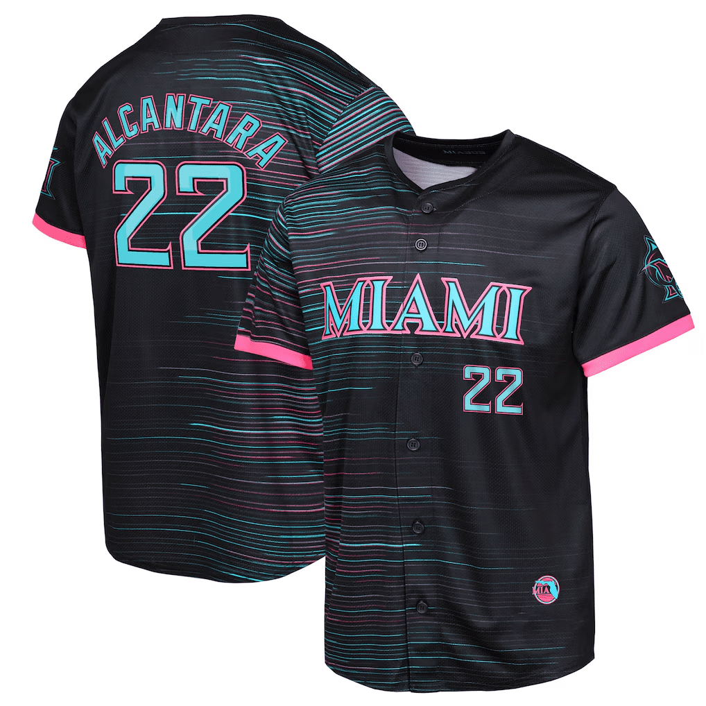 Sandy Alcantara #22 Miami Marlins Jersey Player Performance Sport Limited For Men And Women