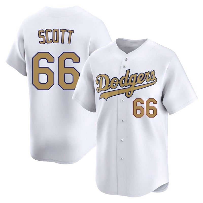 Scot #66 Dodgers Baseball Jersey Player Name Number For Sport Fans