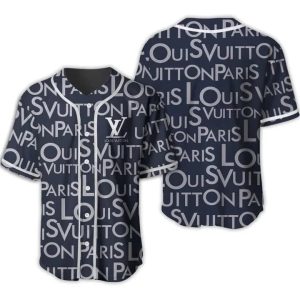 Louis Vuitton Paris Blue Baseball Jersey
