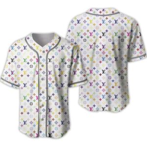 Louis Vuitton Paris White Baseball Jersey Shirt