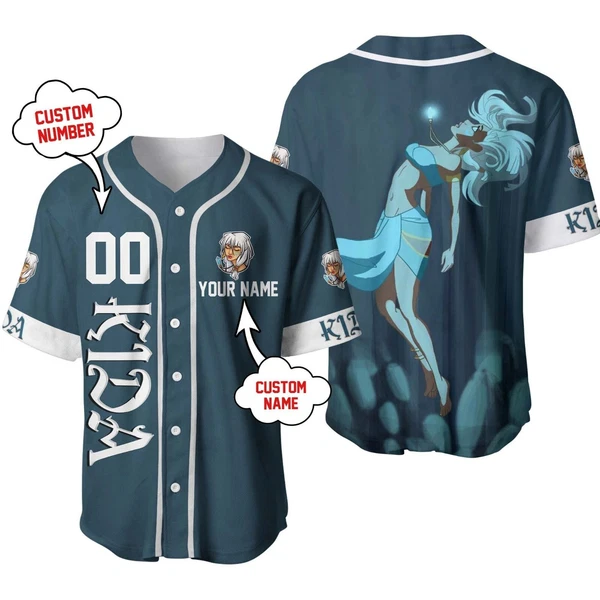 Kida Nedakh Atlantis Baseball Jersey Button Down Unisex Adults Size Xs-5Xl