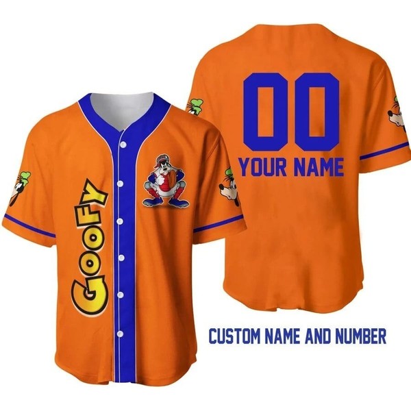 Goofy Baseball Jersey Button Down Unisex Adults Outfit Full Size Xs-5Xl
