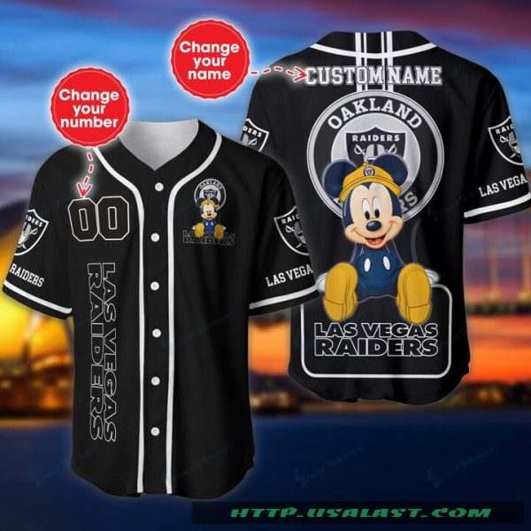 Las Vegas Riders Mickey Mouse Personalized Baseball Jersey