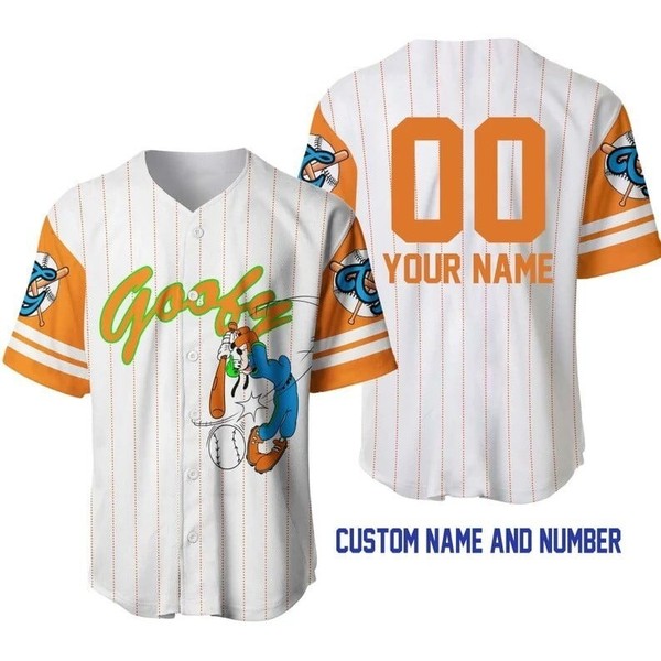 Goofy Baseball Jersey Button Down Unisex Adults Outfit Full Size Xs-5Xl