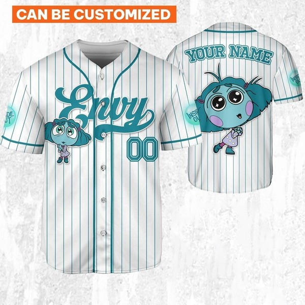 Envy Emotion Inside Out Baseball Jersey Button Down Unisex Adult Xs-5Xl