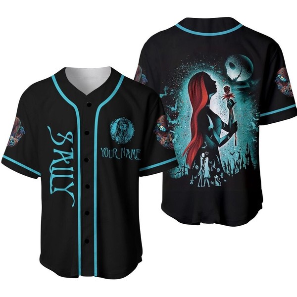Custom Sally Nightmare Halloween Baseball Jersey