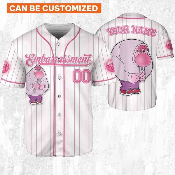 Embarrassment Emotion Inside Out Baseball Jersey Button Down Unisex Adults