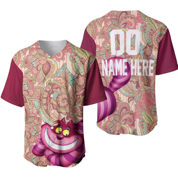 Cheshire Cat Alice In Wonderland Baseball Jersey Button Down Unisex Adults