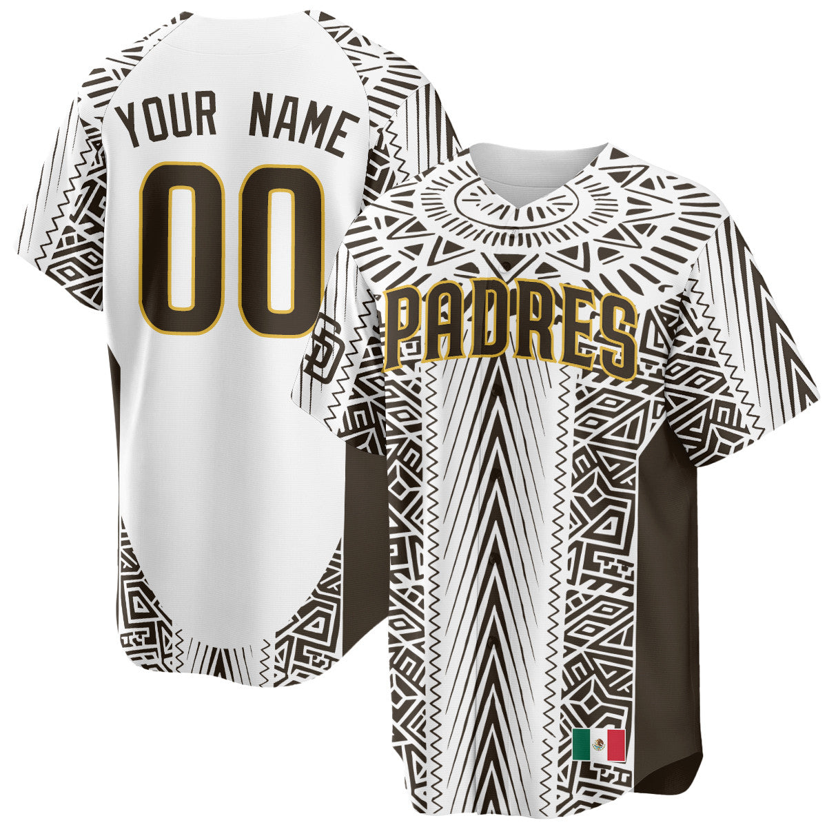 Custom Gender/Name San Diego Padres Mexican Heritage Jersey All Stitched White Jersey Baseball Jersey