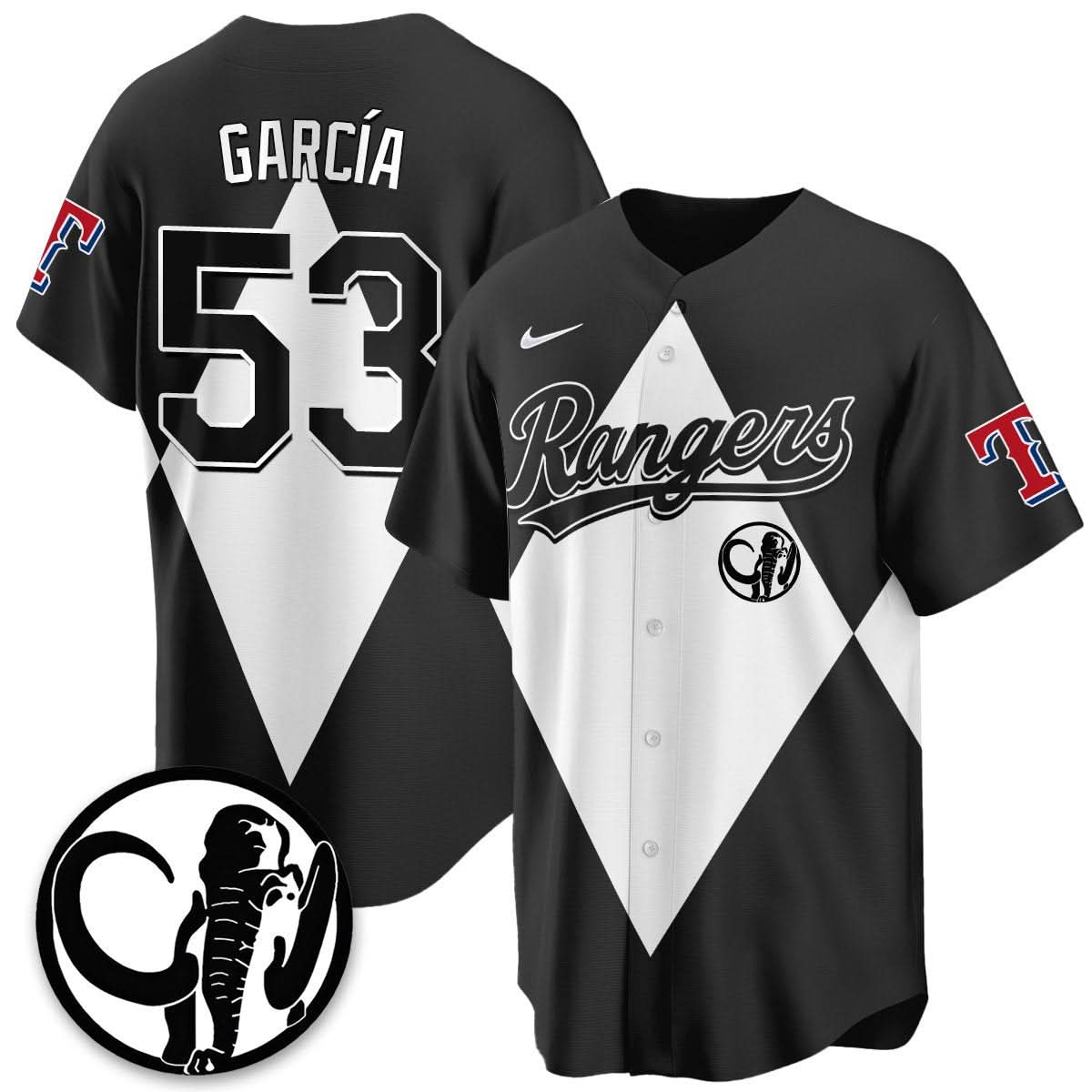 Texas Rangers Power Rangers Limited Jersey All Stitched Adolis Garcia 53 Black Jersey Baseball Jersey