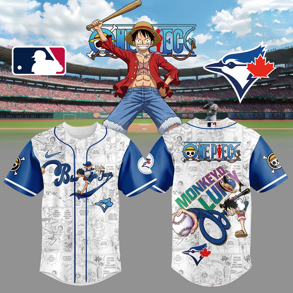 Limited Edition Tb.Jays X Straw Hat Luffy One Piece Baseball Jersey