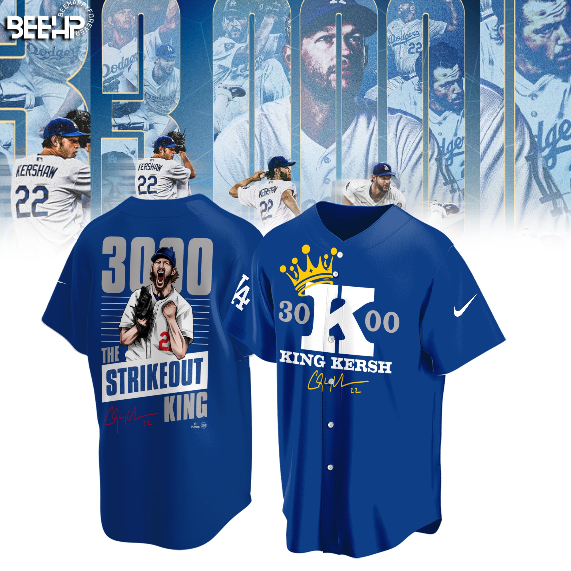 Clayton Kershaw Player Makes History And Joins The 3000 Strikeout Club Jersey