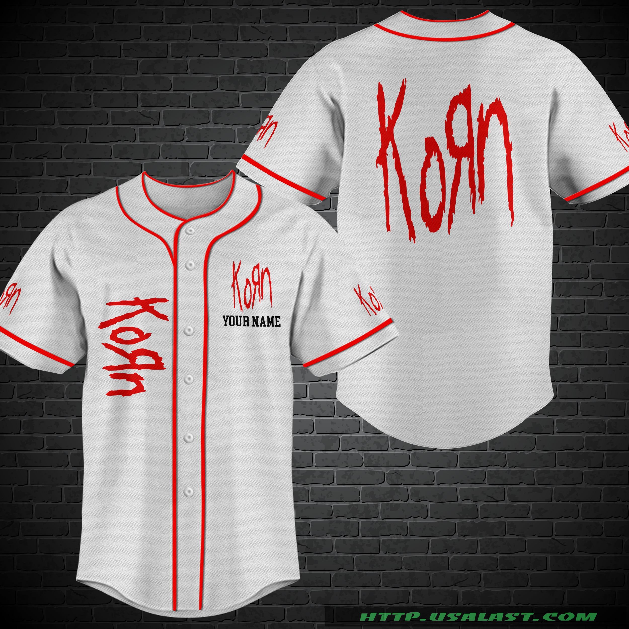 Korn Merch Custom Name Baseball Jersey