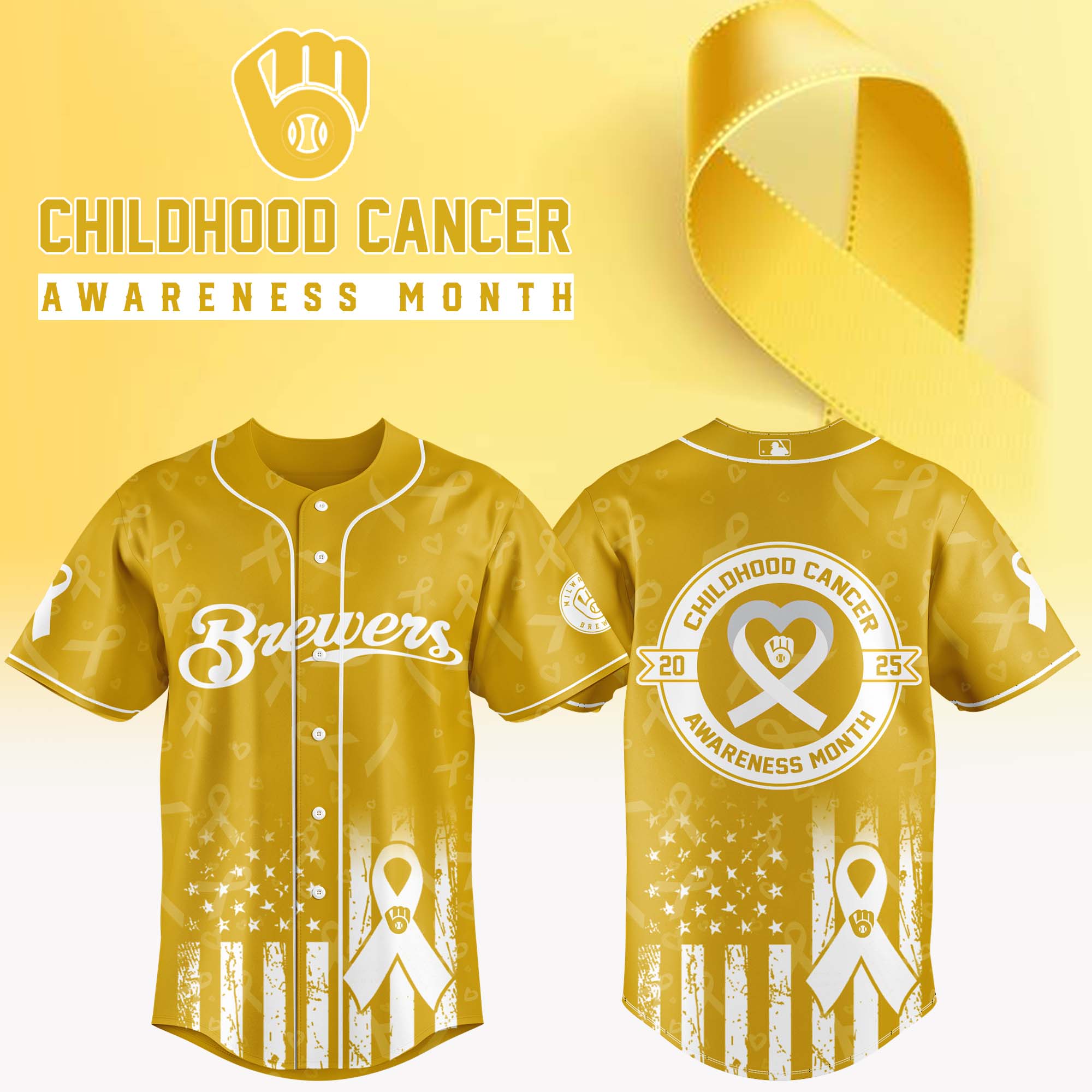 Tampa Bay Rays x Childhood Cancer Awareness Month Baseball Jersey For Sport Teams Fans
