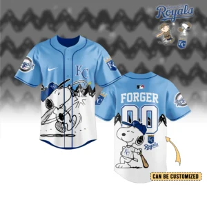 Kansas City Royals x Peanuts Baseball Jersey For Sport Teams Fans