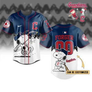Cleveland Guardians x Peanuts Baseball Jersey For Sport Teams Fans