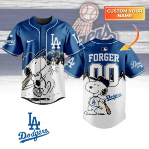 Los Angeles Dodgers x Peanuts Baseball Jersey For Sport Teams Fans