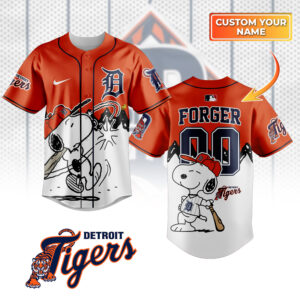 Detroit Tigers x Peanuts Baseball Jersey For Sport Teams Fans