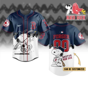 Boston Red Sox x Peanuts Baseball Jersey For Sport Teams Fans