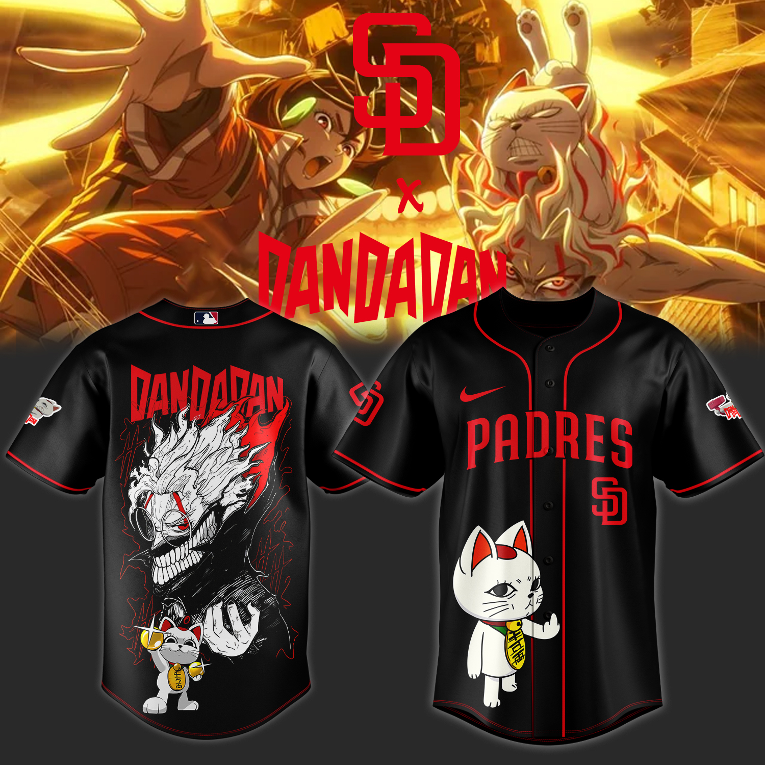 San Diego Padres x Dandadan Baseball Jersey For Sport Teams Fans