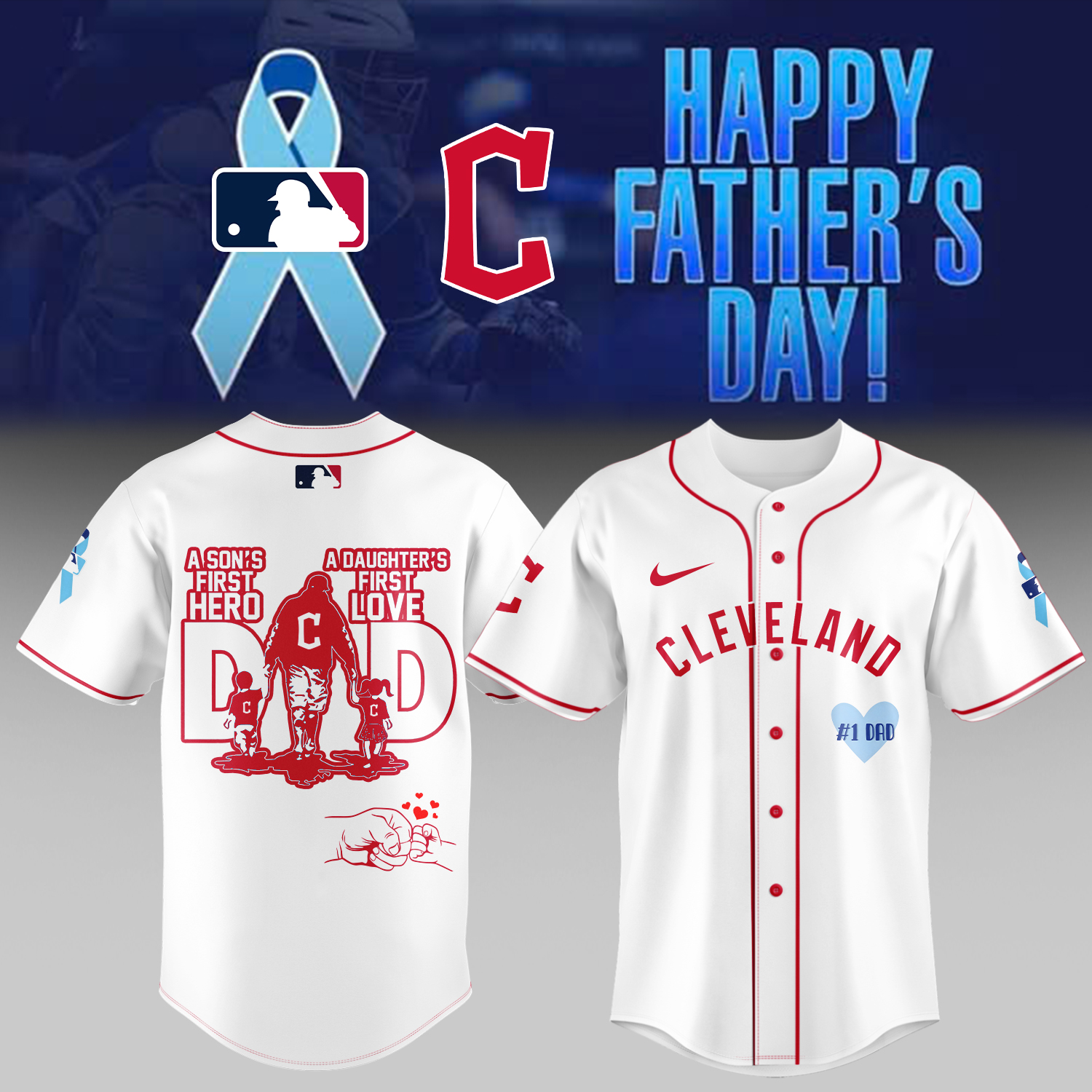 Cleveland Guardians x Happy Fathers Day Baseball Jersey For Sport Teams Fans