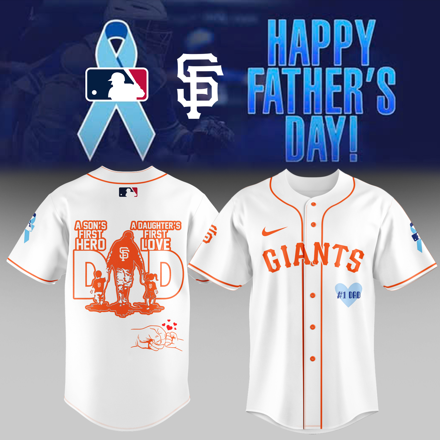 San Francisco Giants x Happy Fathers Day Baseball Jersey For Sport Teams Fans