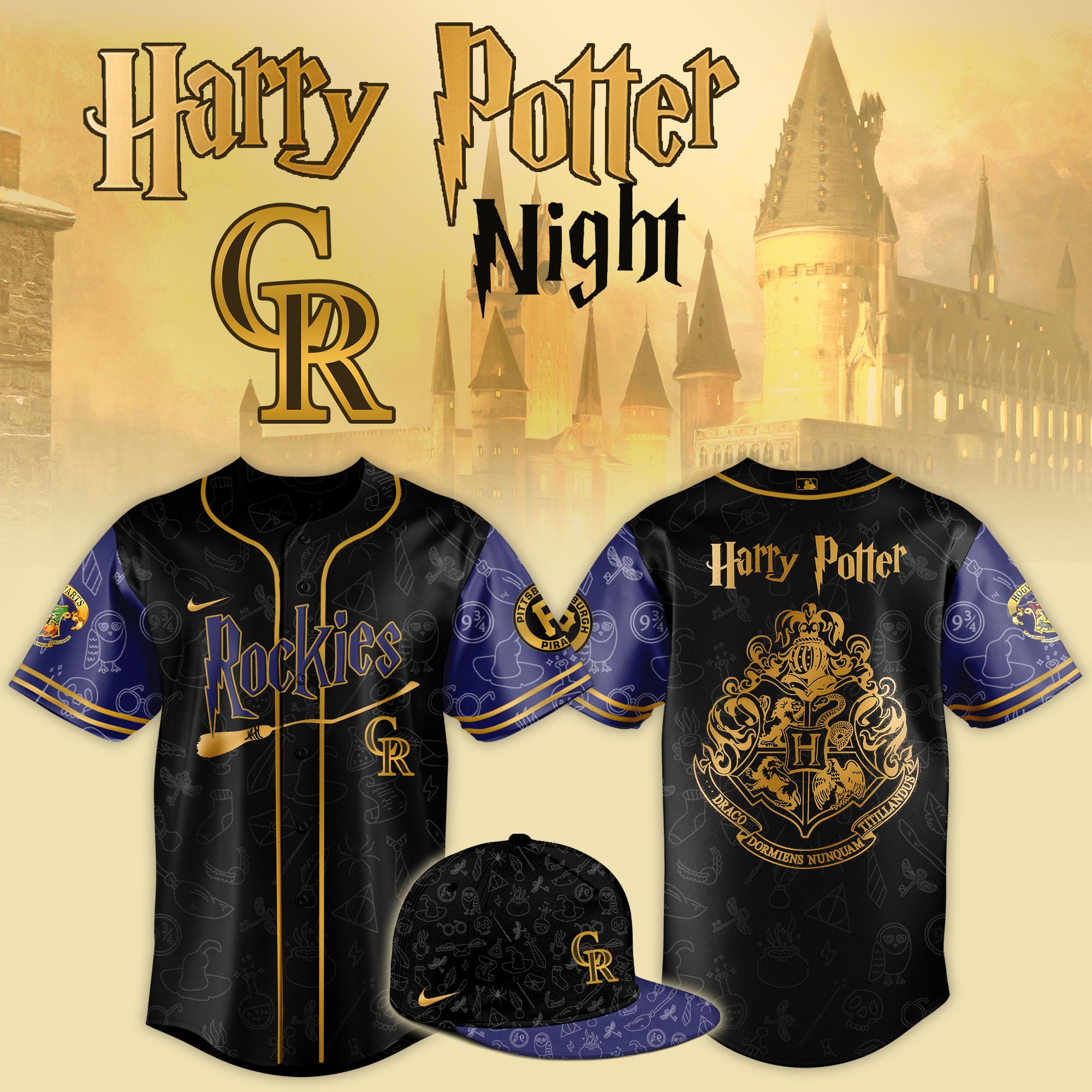 Colorado Rockies x Harry Potter Night Game Baseball Jersey For Sport Teams Fans